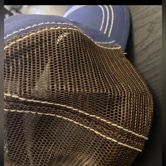 ANGRY ORCHARD Hard Cider Blue/Brown Baseball Trucker Distress Cap Hat Snapback. - Picture 6 of 10